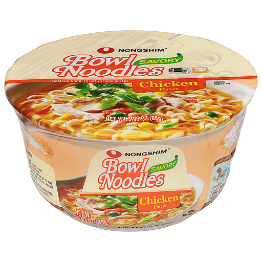 NongShim Bowl Noodles, Savory Chicken Noodle Soup - A&E Foodstore