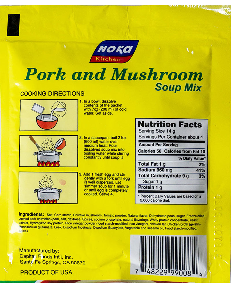 Nora Kitchen Pork And Mushroom Soup Mix 1.9oz