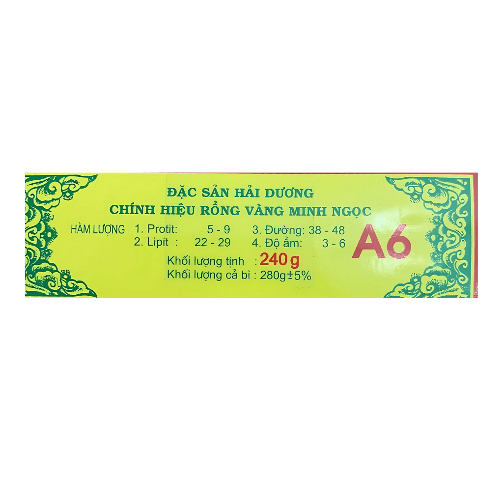 Rong Vang Minh Ngoc Mung Bean Cake 240g - A&E Foodstore