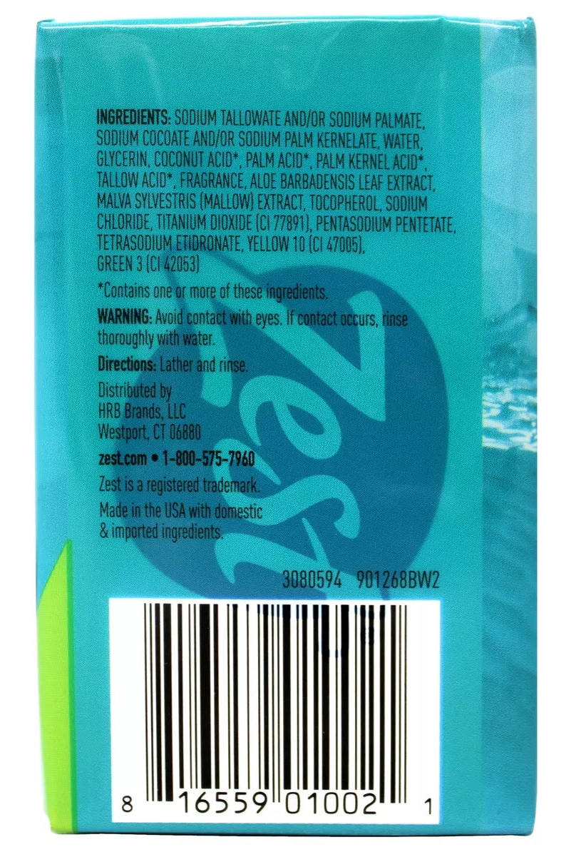 Zest Refreshing Aqua Soap 12oz