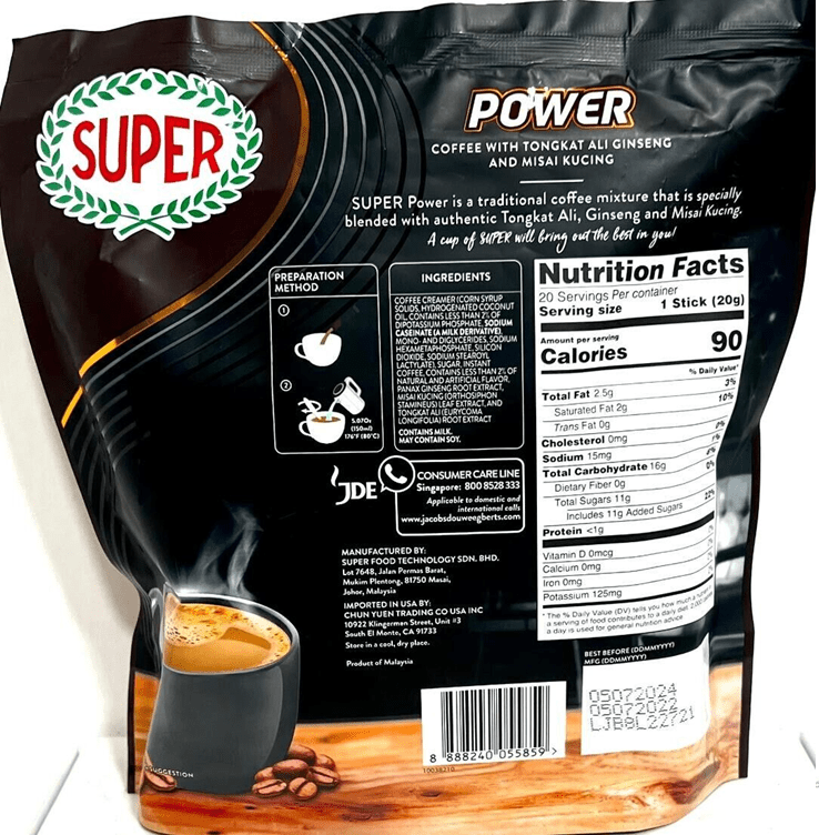 Super Power 6 - In - 1 TA with Ginseng Instant Coffee 400g - A&E Foodstore
