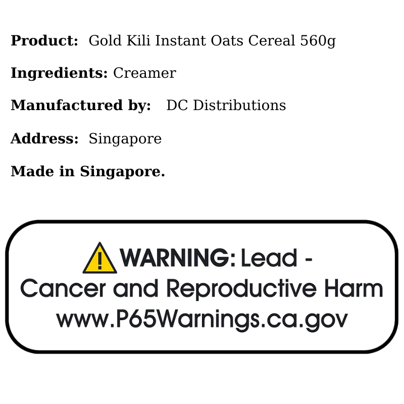 Gold Kili Instant Oats Cereal 560g