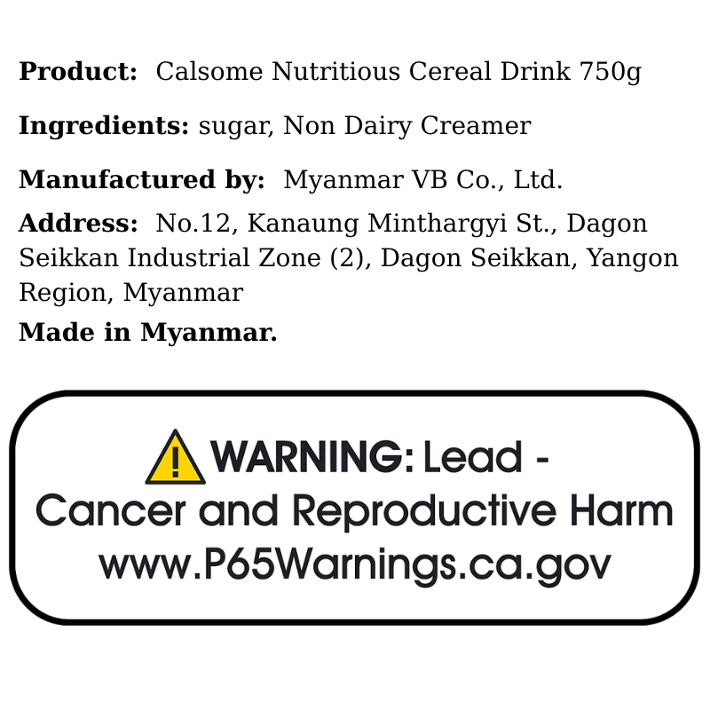 Calsome Nutritious Cereal Drink 750g