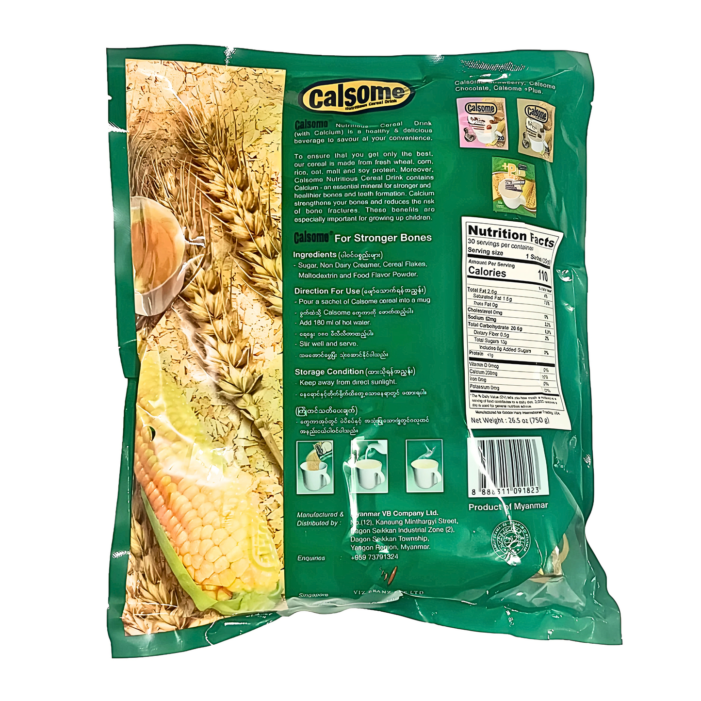 Calsome Nutritious Cereal Drink 750g