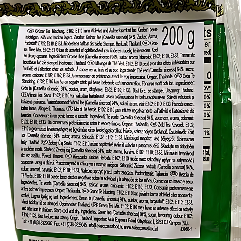 ChaTraMue Brand Green Tea Mix 200g