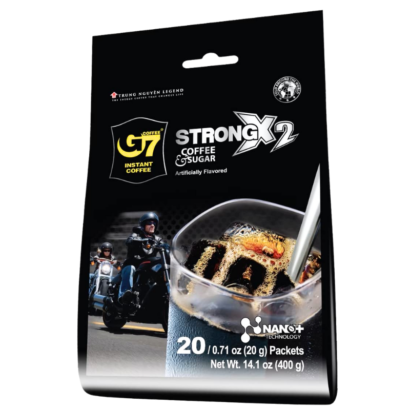 Trung Nguyen G7 Strong X2 Coffee & Sugar 400g