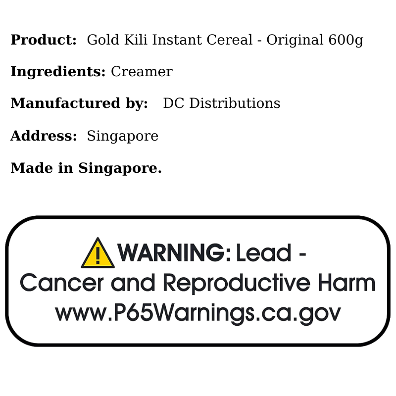 Gold Kili Instant Cereal - Original 600g