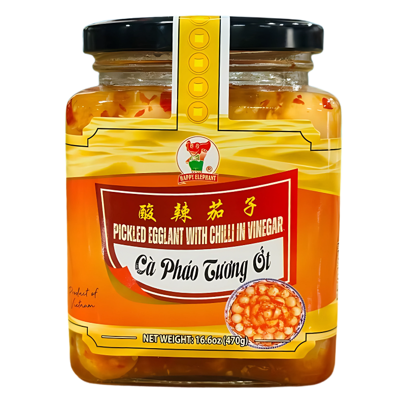 Happy Elephant Pickled Egglant With Chilli 16.6oz
