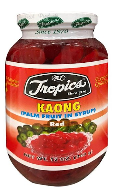 Tropics - Kaong - Palm Fruit in Syrup - Red - 12 OZ - A&E Foodstore