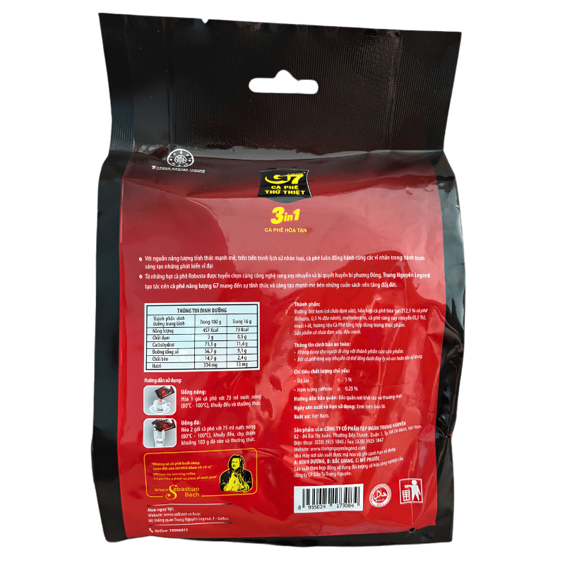 Trung Nguyen G7 3-in-1 Instant Coffee ( 20 sachets x 16g ) - A&E Foodstore