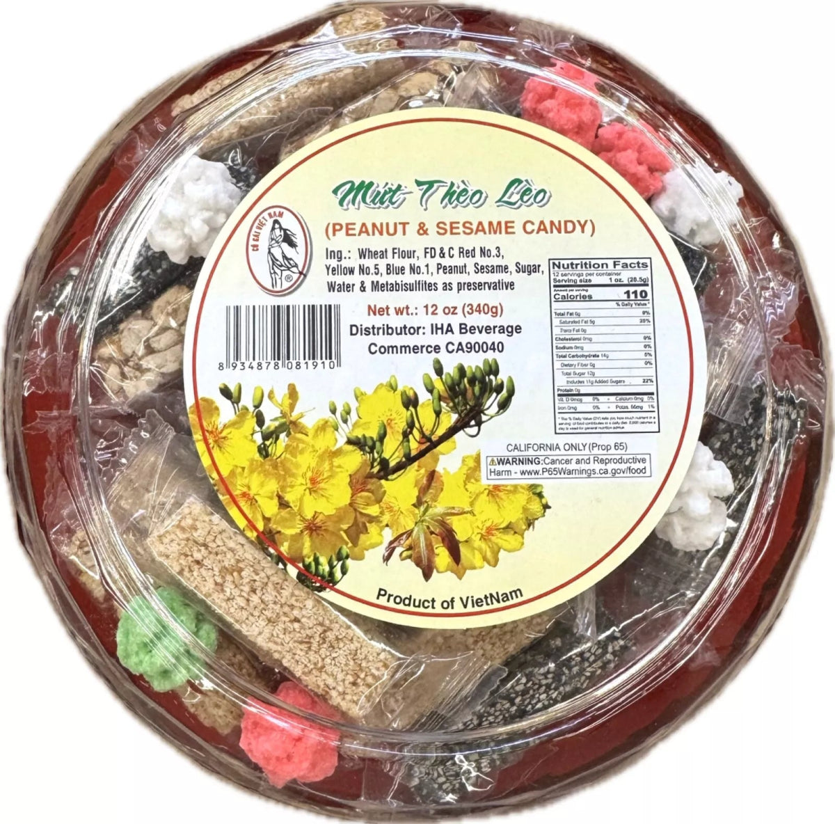 Vietnamese Girl Peanut & Sesame Candy 12oz - A&E Foodstore