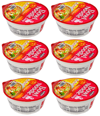 Paldo Fun & Yum Instant Cup Noodle Soup Bowl with Seafood Shrimp Flavored Broth