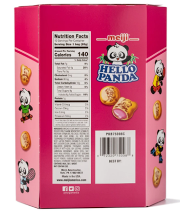 Meiji Hello Panda Cookies, Strawberry Filling 9.1 oz