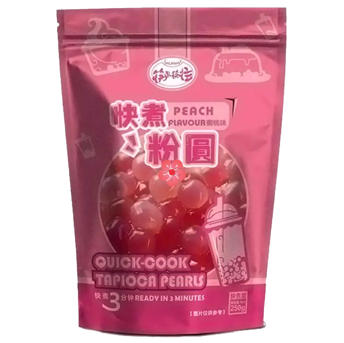 KLKW Quick Cook Tapioca Pearl (Peach Flavour) 250g