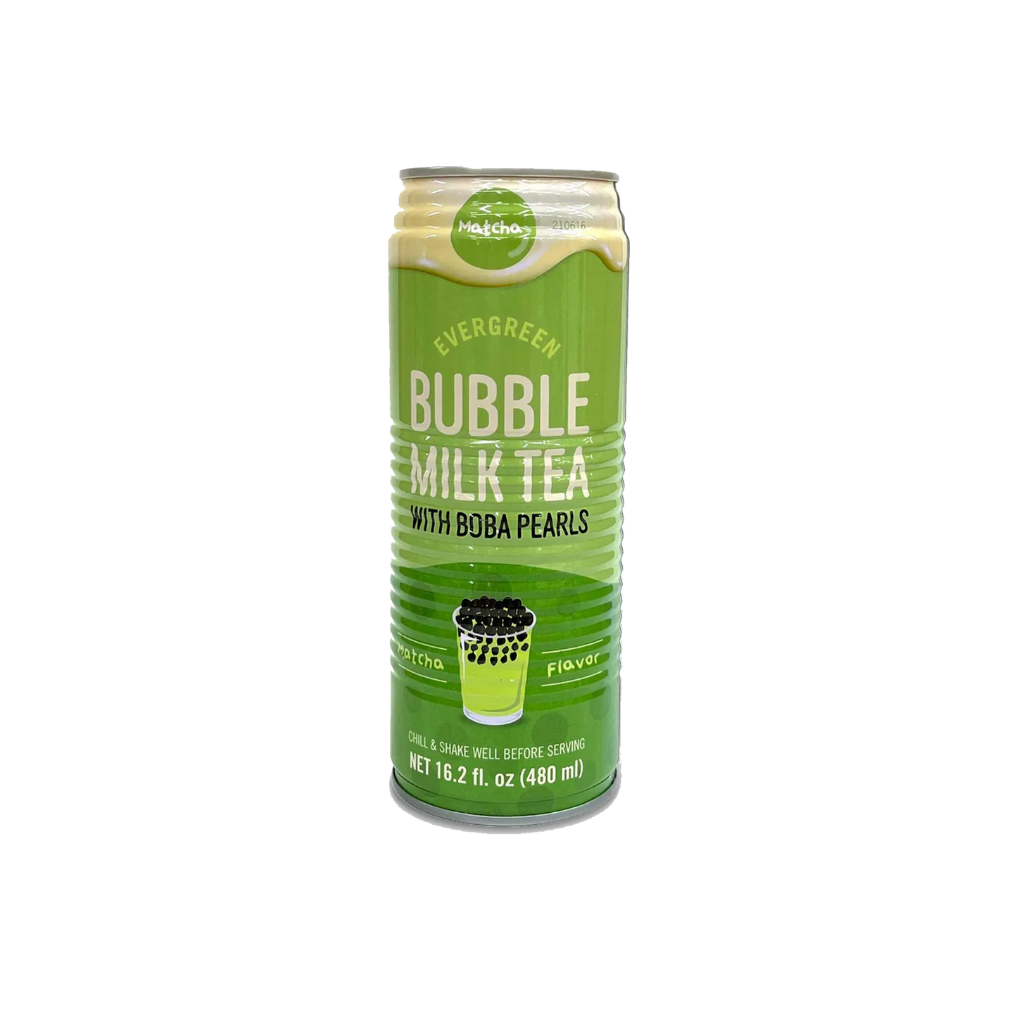 Evergreen Bubble Milk Tea with Tapioca: Matcha 480ml