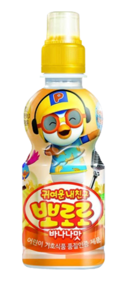 Paldo Pororo Banana Flavored Drink Milk 7.95 oz