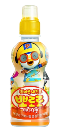 Paldo Pororo Banana Flavored Drink Milk 7.95 oz