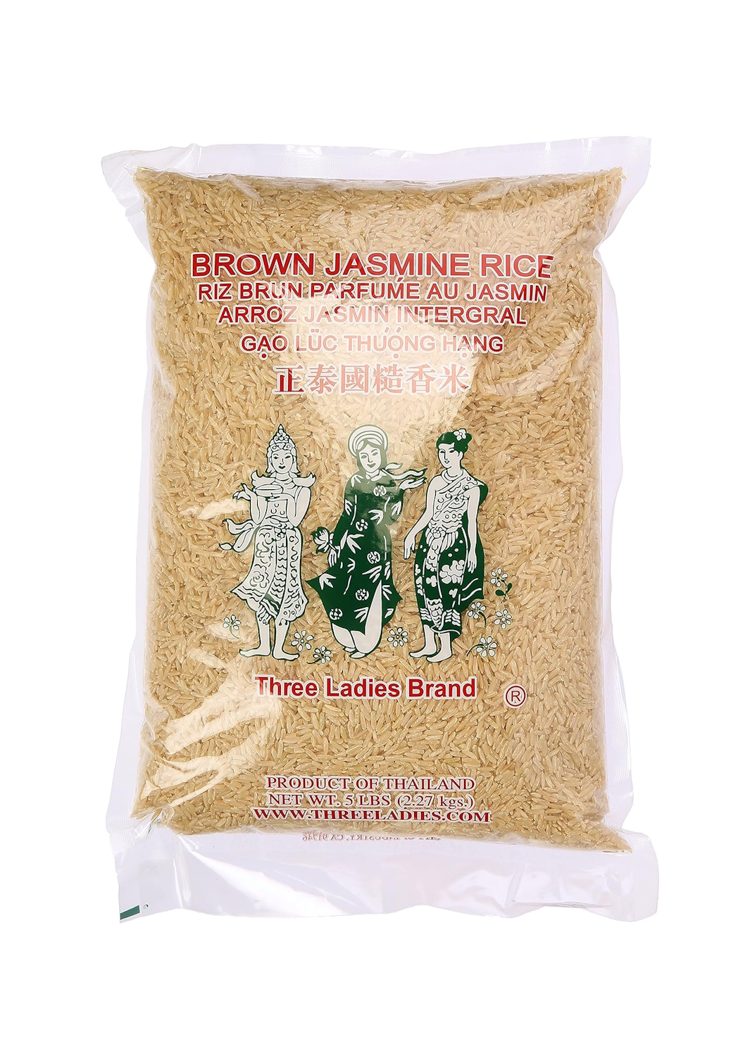 Three Ladies Brown Jasmine Rice 5 lbs