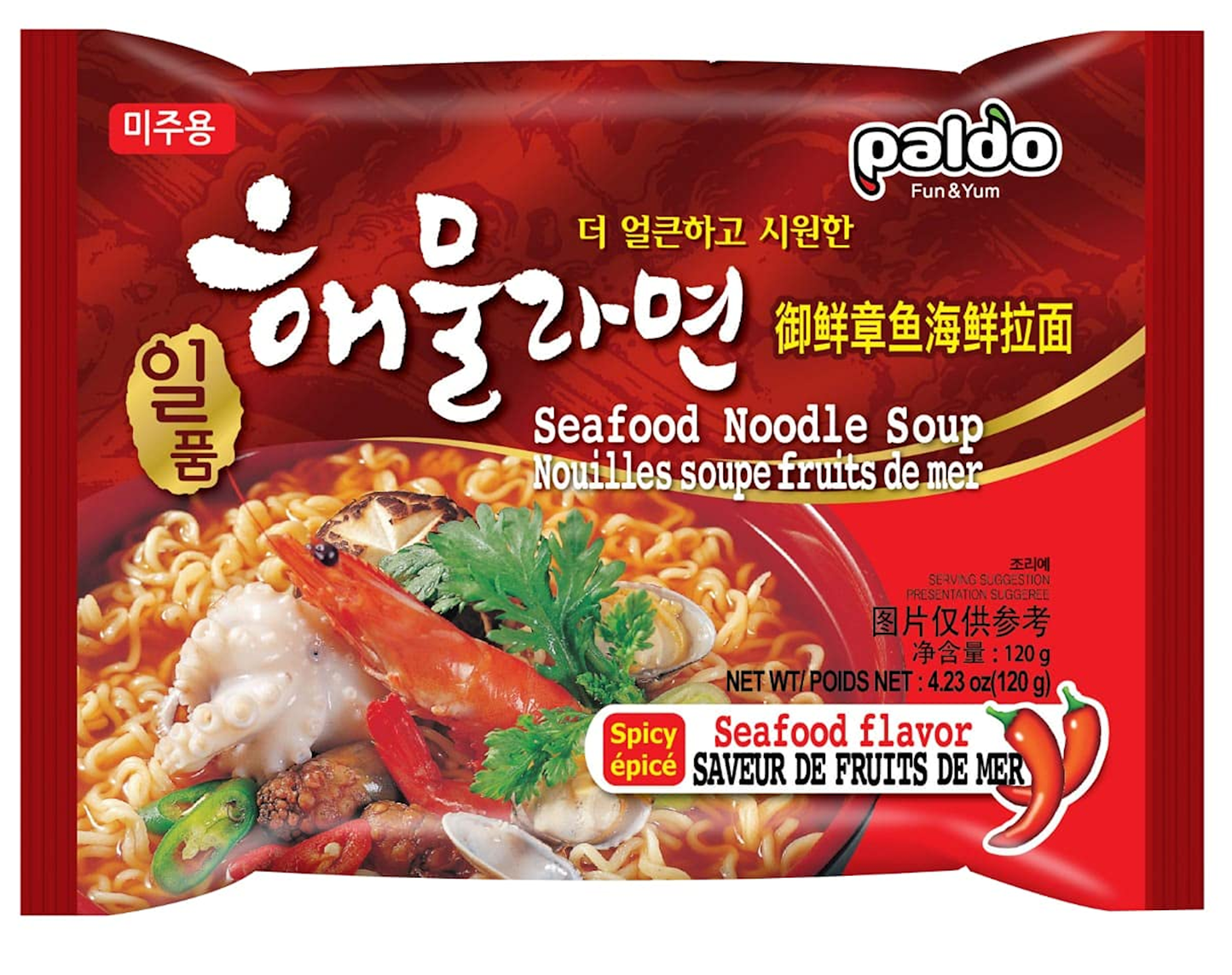 Paldo Seafood Noodle Soup Ramen