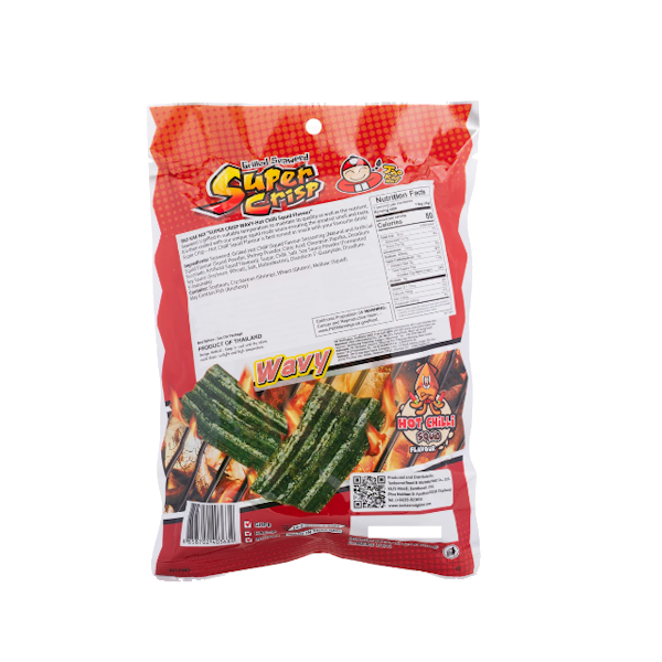 TAO KAE NOI Super Crispy Grilled Seaweed, Hot Chili Squid Flavor 24 g