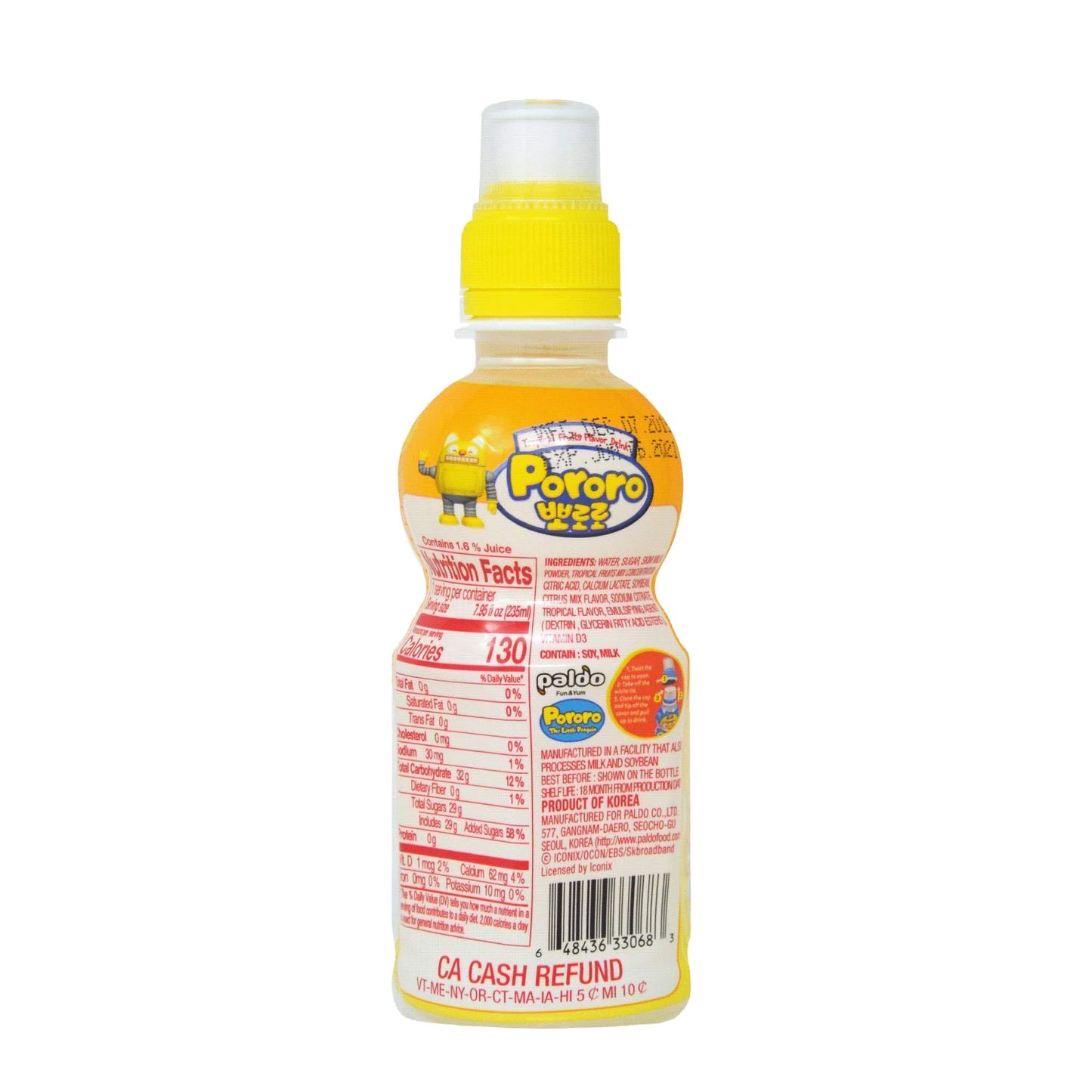 Paldo Pororo Tropical Fruit Juice 7.95 oz