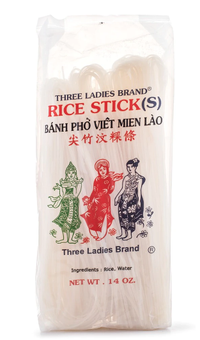 Three Ladies Rice Stick Banh Pho Viet Mien Lao 14 oz