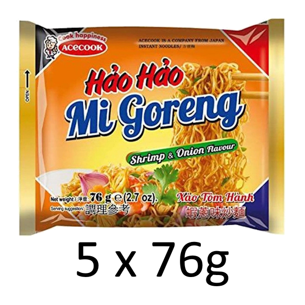 Acecook Hao Hao Mi Goreng Instant Noodle Shrimp & Onion Flavoured