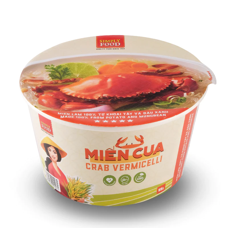 Simply Food Crab Vermicelli Glass Instant Noodle Bowl