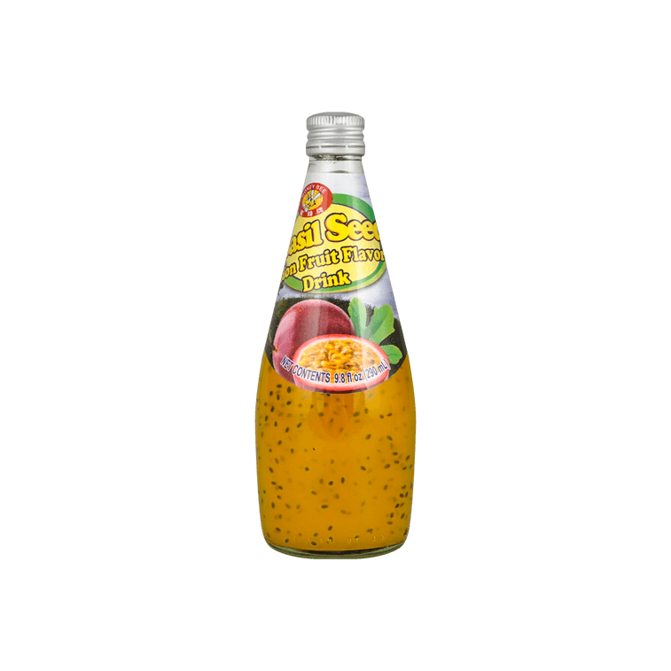 Honey Bee Basil Seed Drink Passion Fruit Flavor 9.8oz