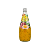 Honey Bee Basil Seed Drink Passion Fruit Flavor 9.8oz