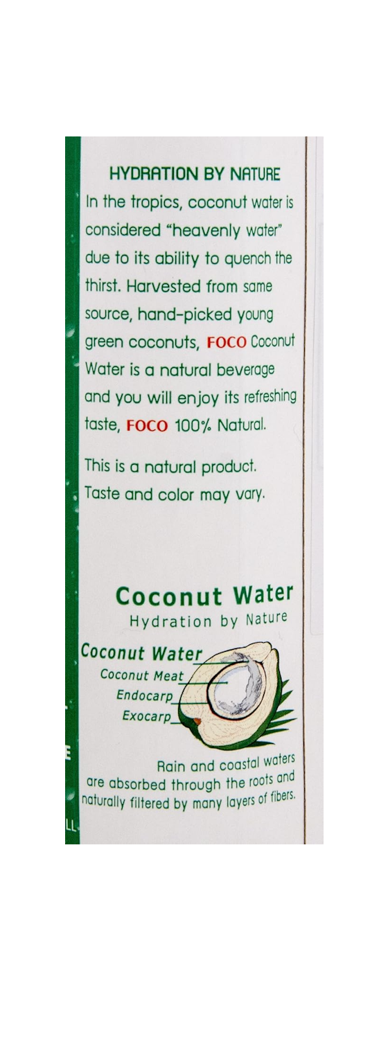 FOCO 100% Natural Coconut Water 1000ml