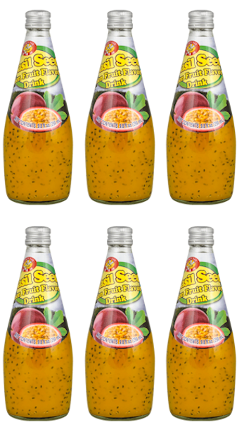 Honey Bee Basil Seed Drink Passion Fruit Flavor 9.8oz