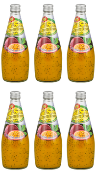 Honey Bee Basil Seed Drink Passion Fruit Flavor 9.8oz