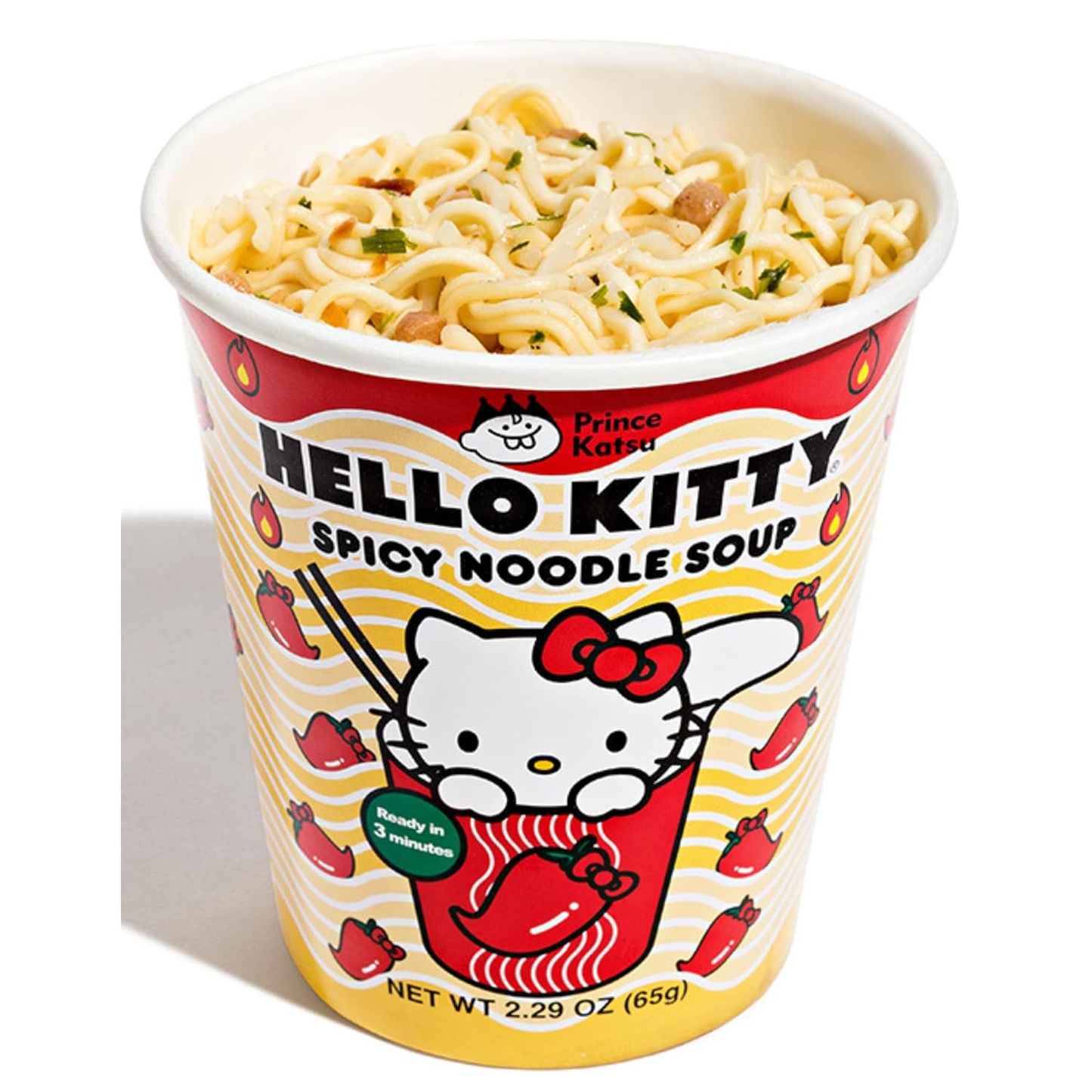 Prince Katsu Hello Kitty Instant Ramen Noodle Cup Spicy Flavor