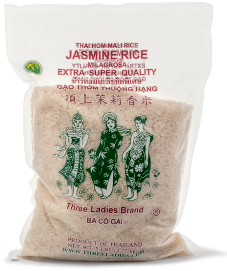 Three Ladies Brand Jasmine Rice Small Bag 5 lb