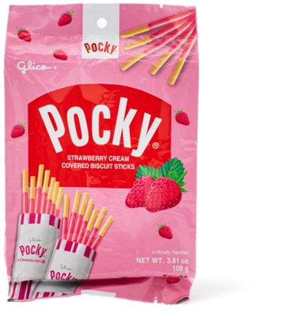 Glico Pocky Strawberry 9P 108 g