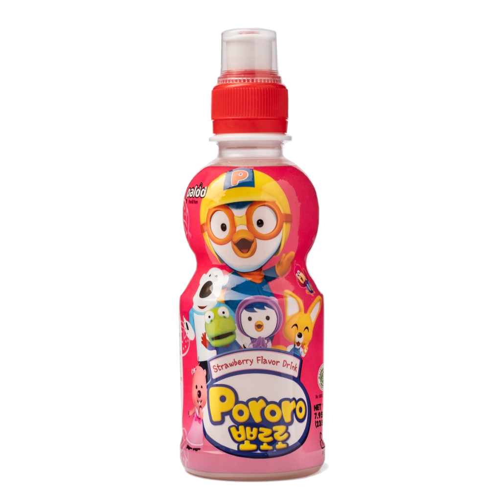 Paldo Pororo Fruit Juice, Strawberry Flavor 7.95 oz