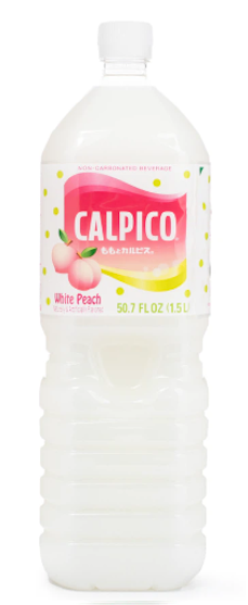 Calpico Soft Drink, Non-Carbonated, with White Peach 50.7 oz