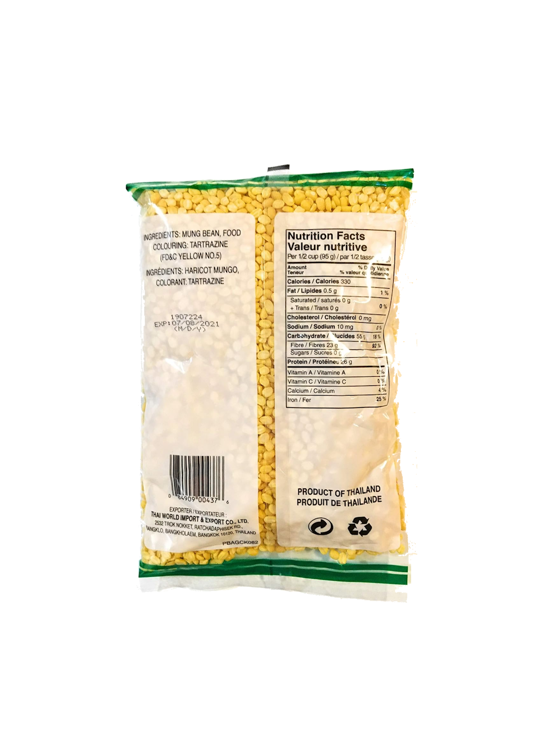 COCK BRAND PEELED SPLIT MUNG BEAN 375g