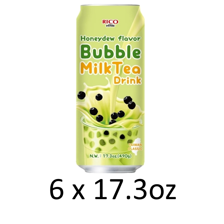 RICO BUBBLE MILK TEA DRINK HONEYDEW FLAVOR 17.3oz