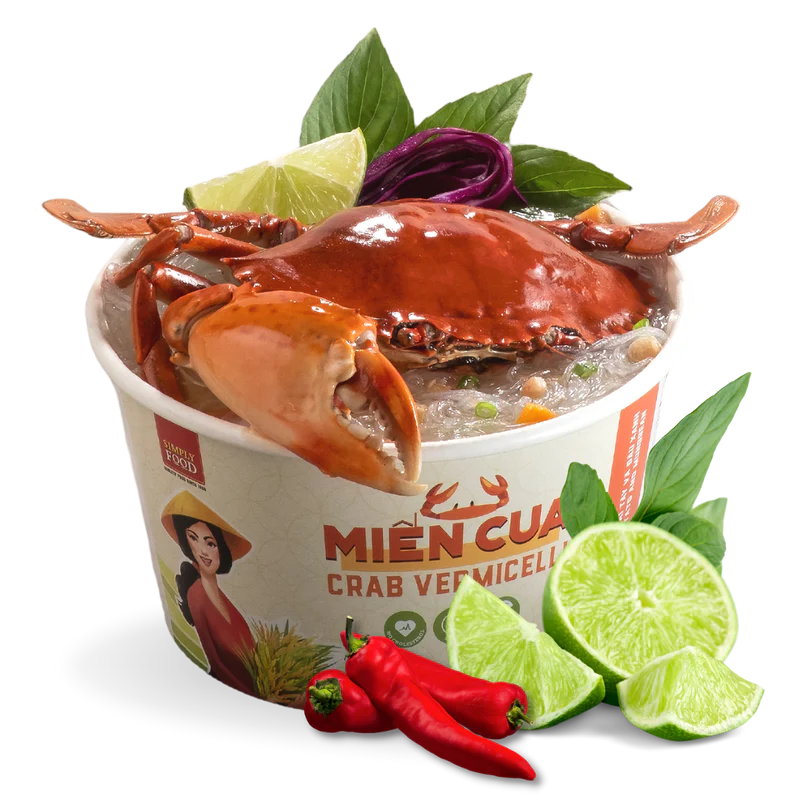 Simply Food Crab Vermicelli Glass Instant Noodle Bowl