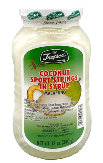 Tropics Coconut Sports Strings in Syrup Macapuno 12oz