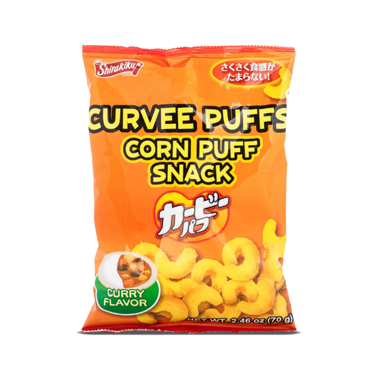 Shirakiku Curvee Corn Puff Curry Flavor 2.46 oz