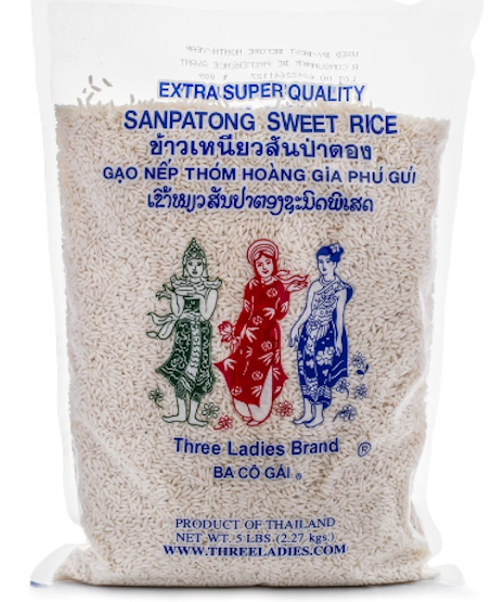 Three Ladies Brand Sweet Rice 5 lb