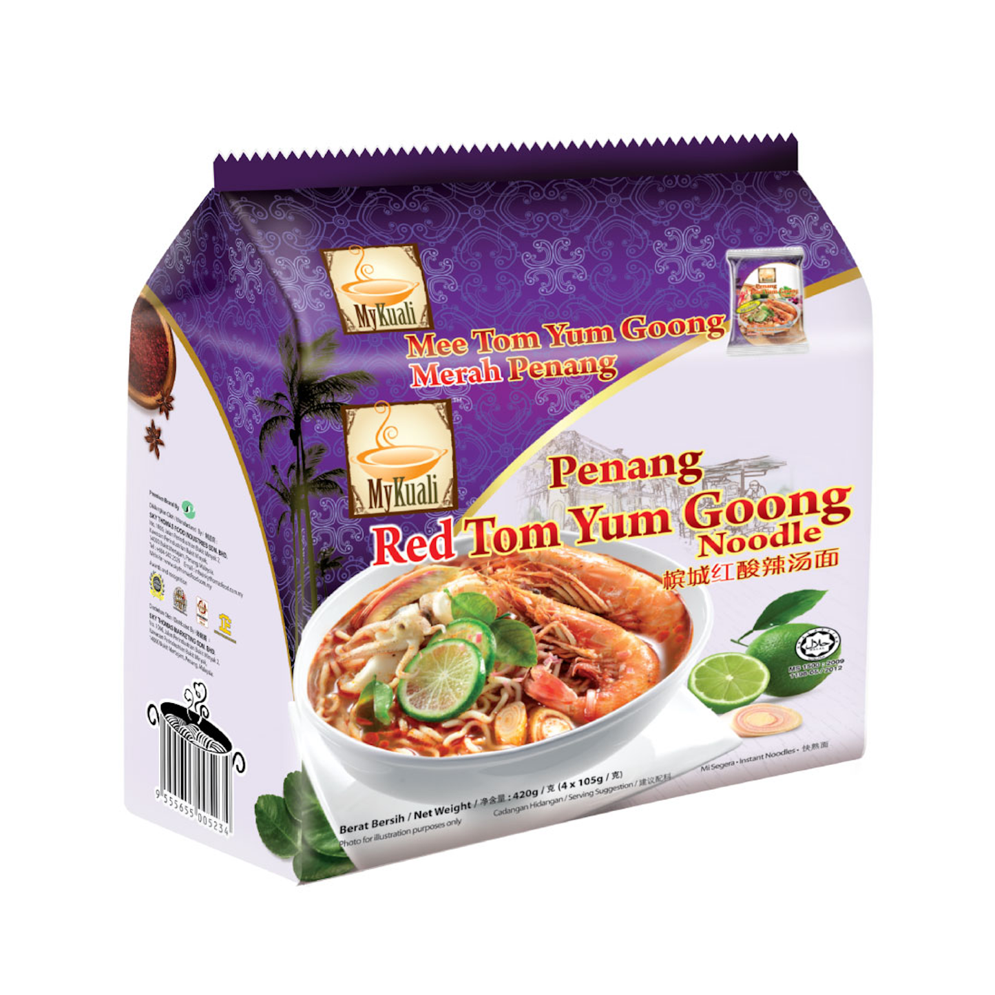 MYKUALI PENANG RED TOM YUM GOONG INSTANT NOODLE