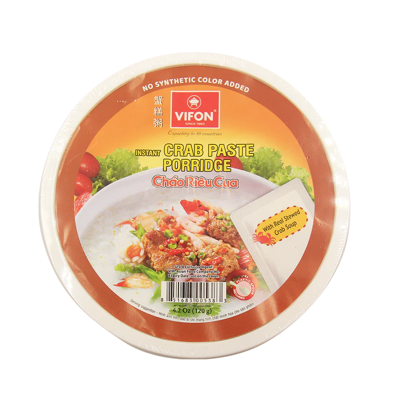 Vifon Instant Porridge With Crab Paste Bowl