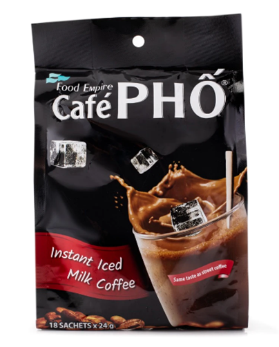 Cafe Pho Brand Instant Iced Milk Coffee 18 Sachets 288 g