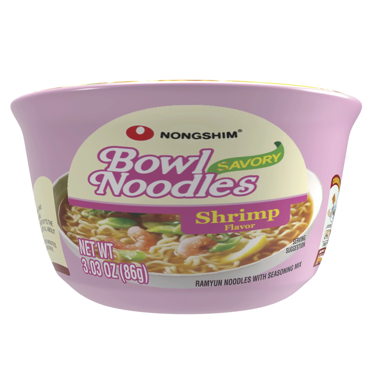 Nongshim Savory Noodle Bowl, Shrimp