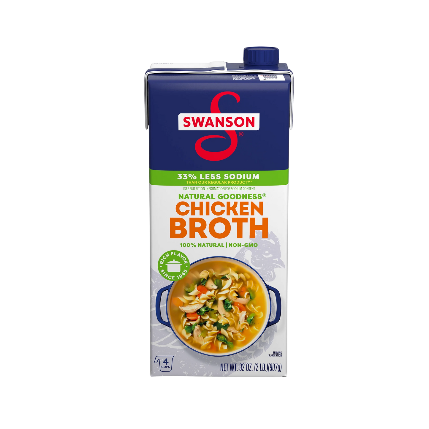 Swanson Natural Goodness 33% Less Sodium Chicken Broth 2lb