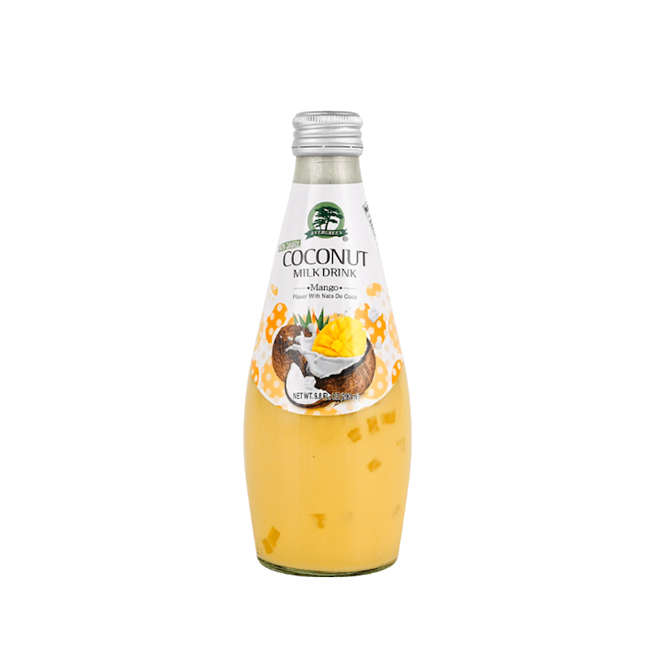 EVERGREEN Coconut Milk Drink with Nata De Coco Mango Flavor 9.8oz